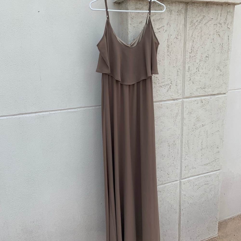 Show Me Your MuMu Taupe maxi dress